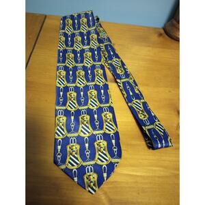 Emarco Men's Neck Tie Blue/Gold 57 inches‎